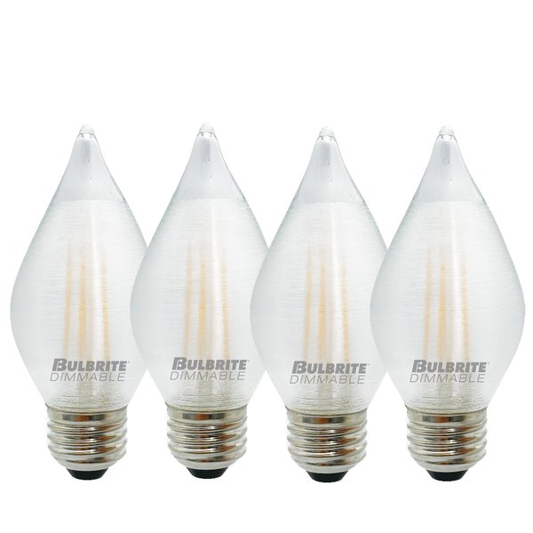 Bulbrite Spunlite 4w Dimmable C15 LED Filament Medium (E26) Base - 2700K (Warm White Light), 350 Lumens, 4PK 862787